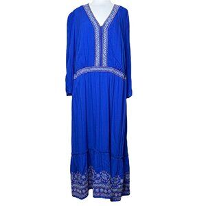 Nurture Westbound Maxi Dress Long Sleeve embroidered New Plus Size 2X